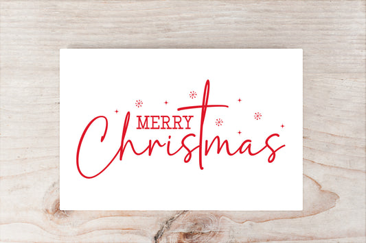 Merry Christmas Sign, Red Holiday Decor