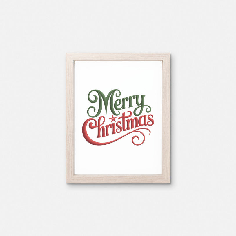 Merry Christmas Sign, Red Green Holiday Decor