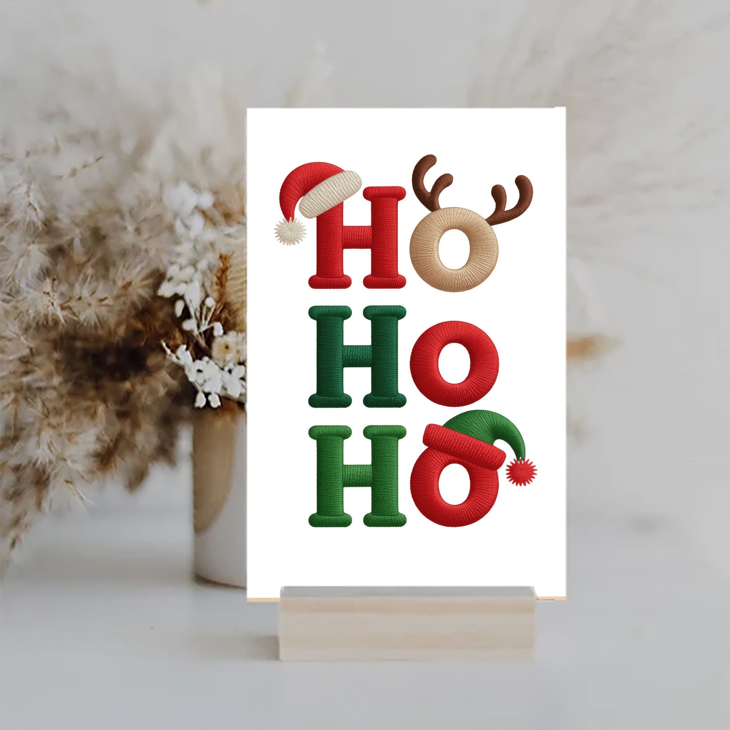 Christmas HO HO HO Decor, Santa Claus Art Print