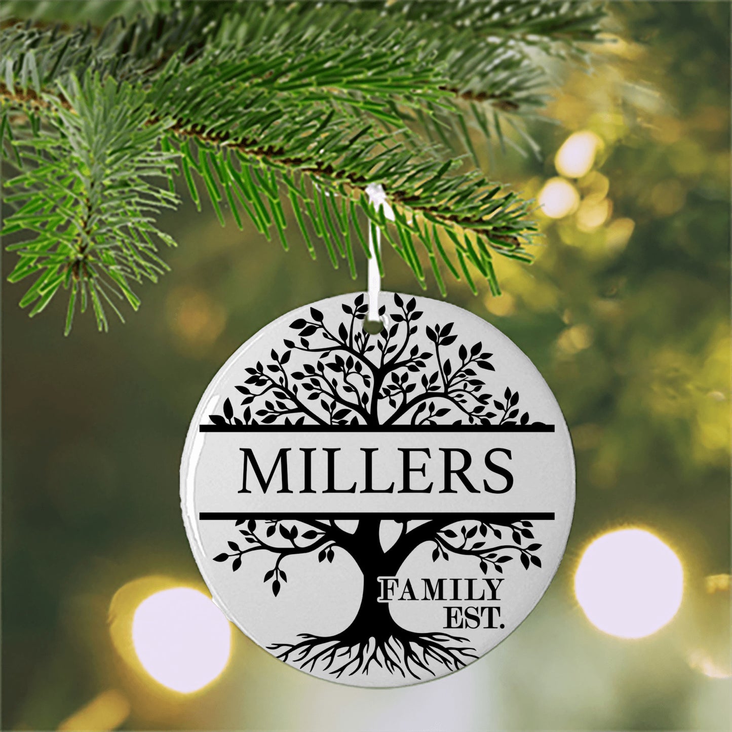 Custom Name Christmas Tree Ornament