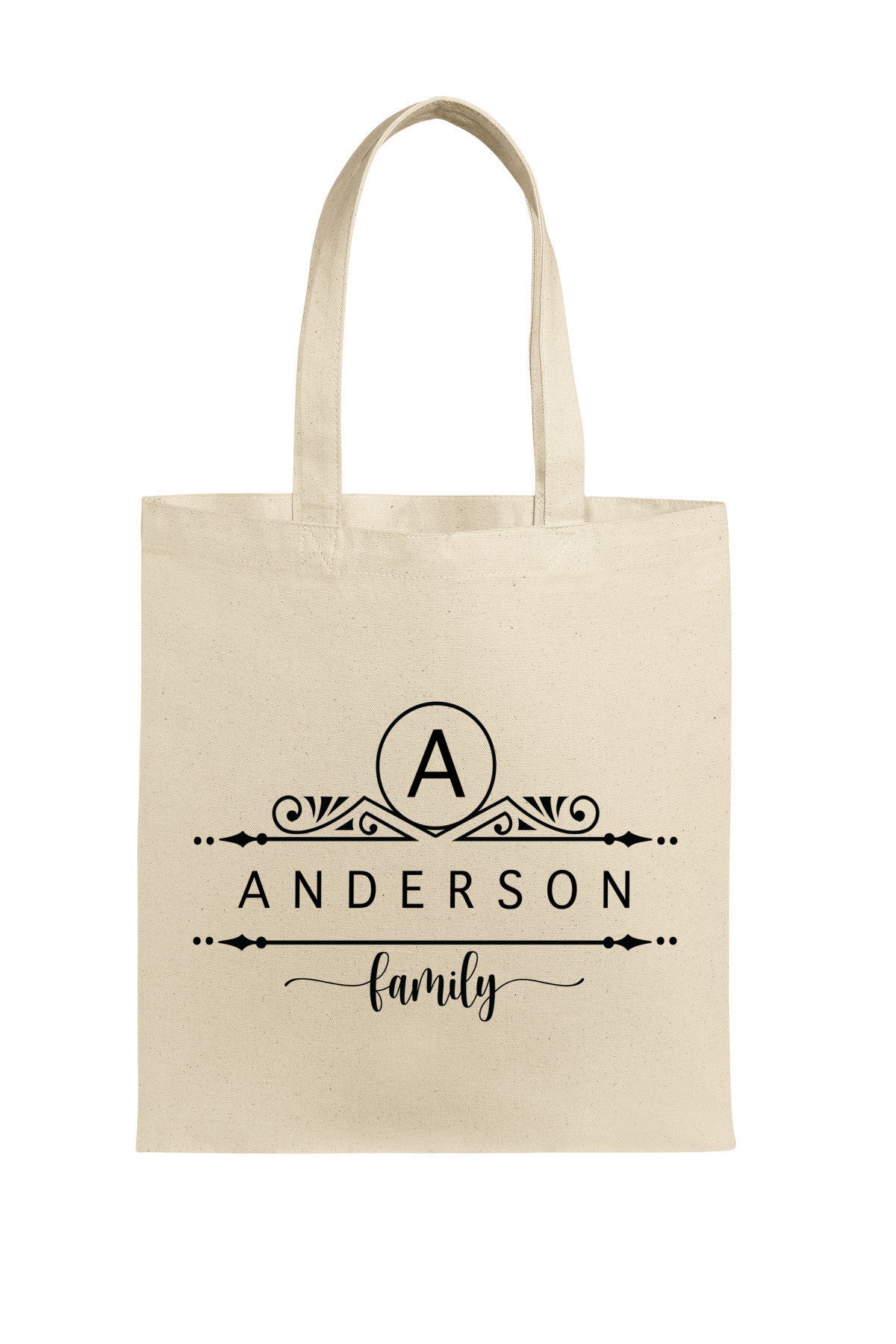 Custom Canvas Tote Bag, Personalized Name Gift