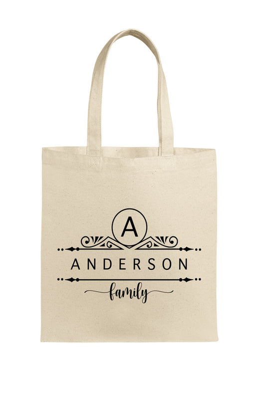 Custom Canvas Tote Bag, Personalized Name Gift