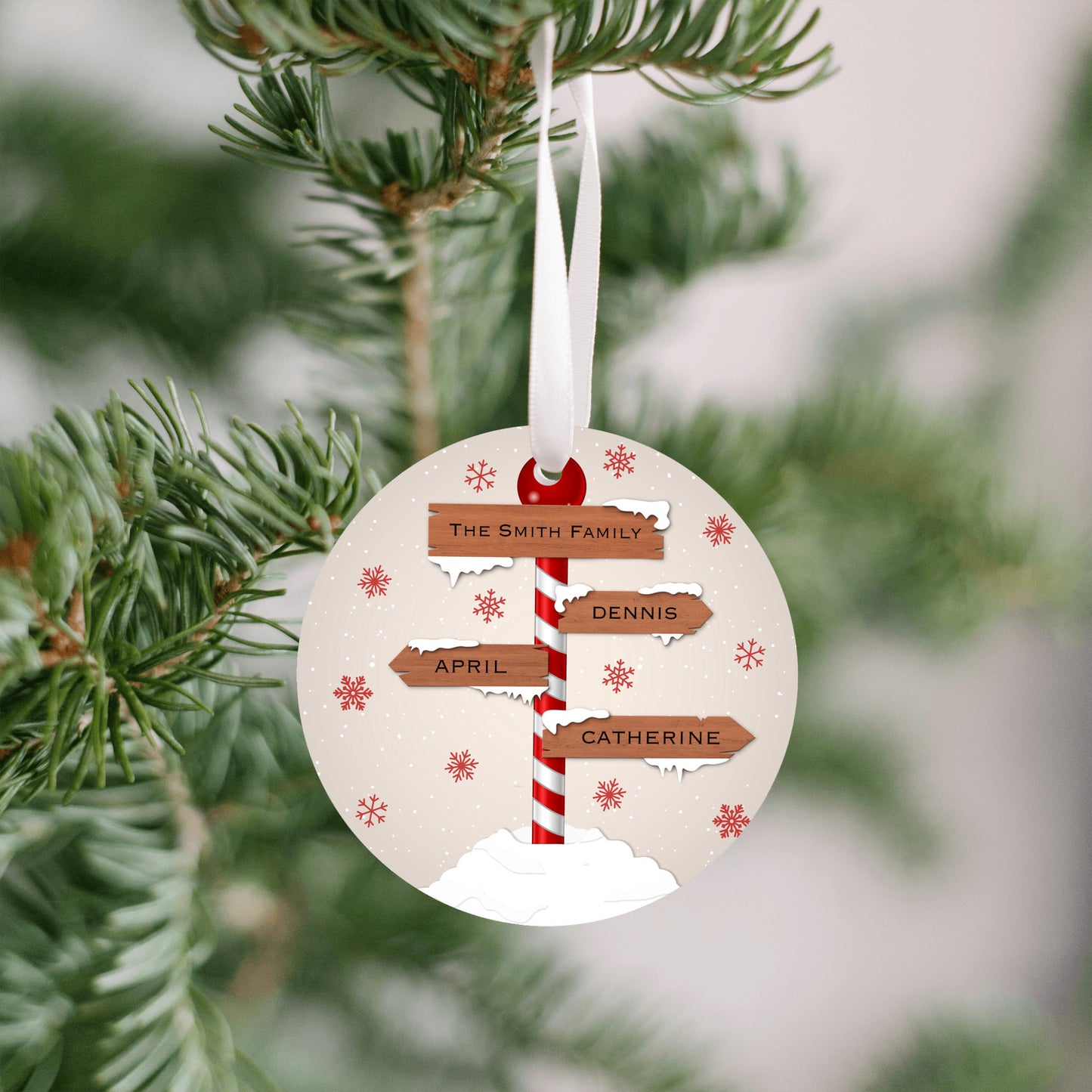 Family Christmas Ornament, Personalized Names