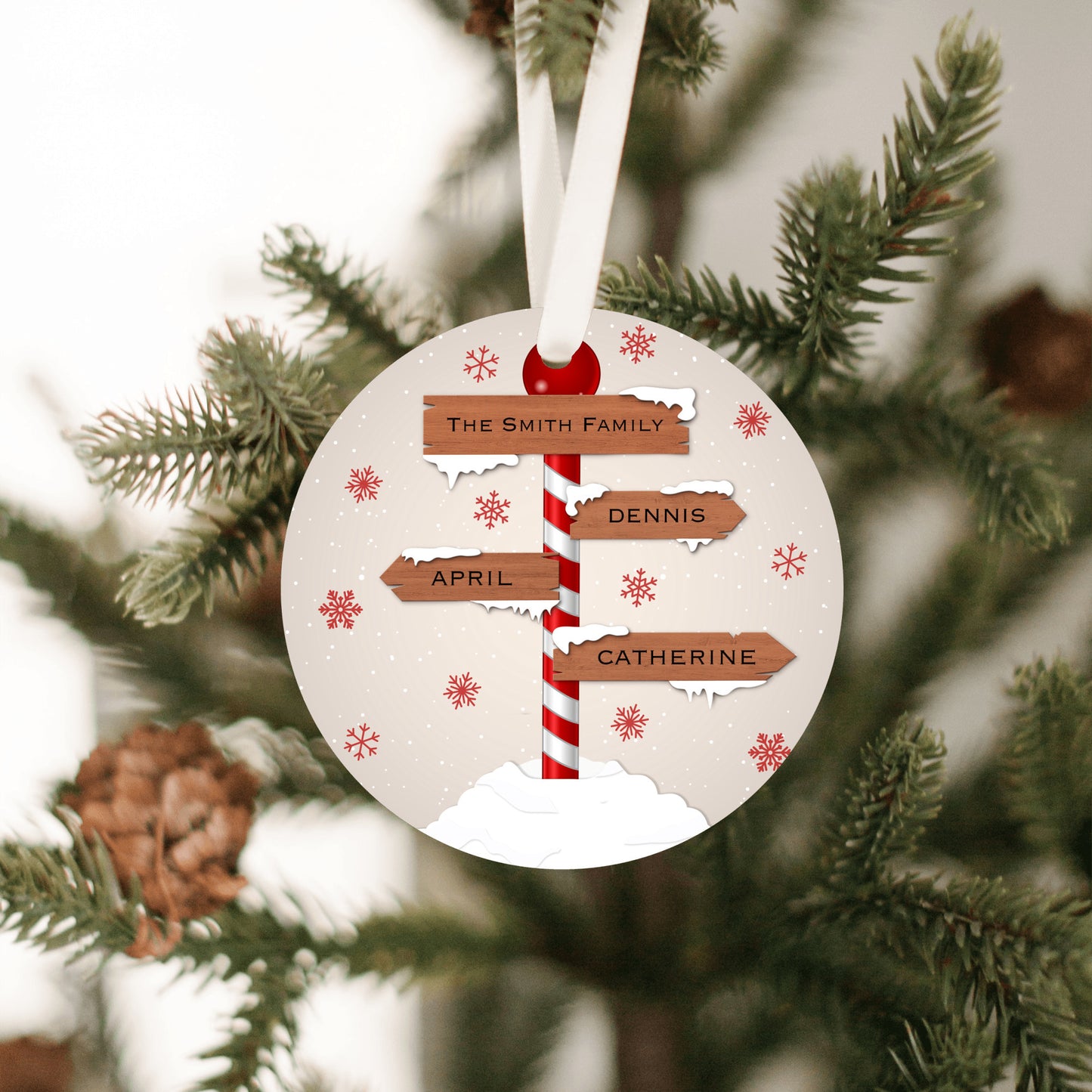 Family Christmas Ornament, Personalized Names