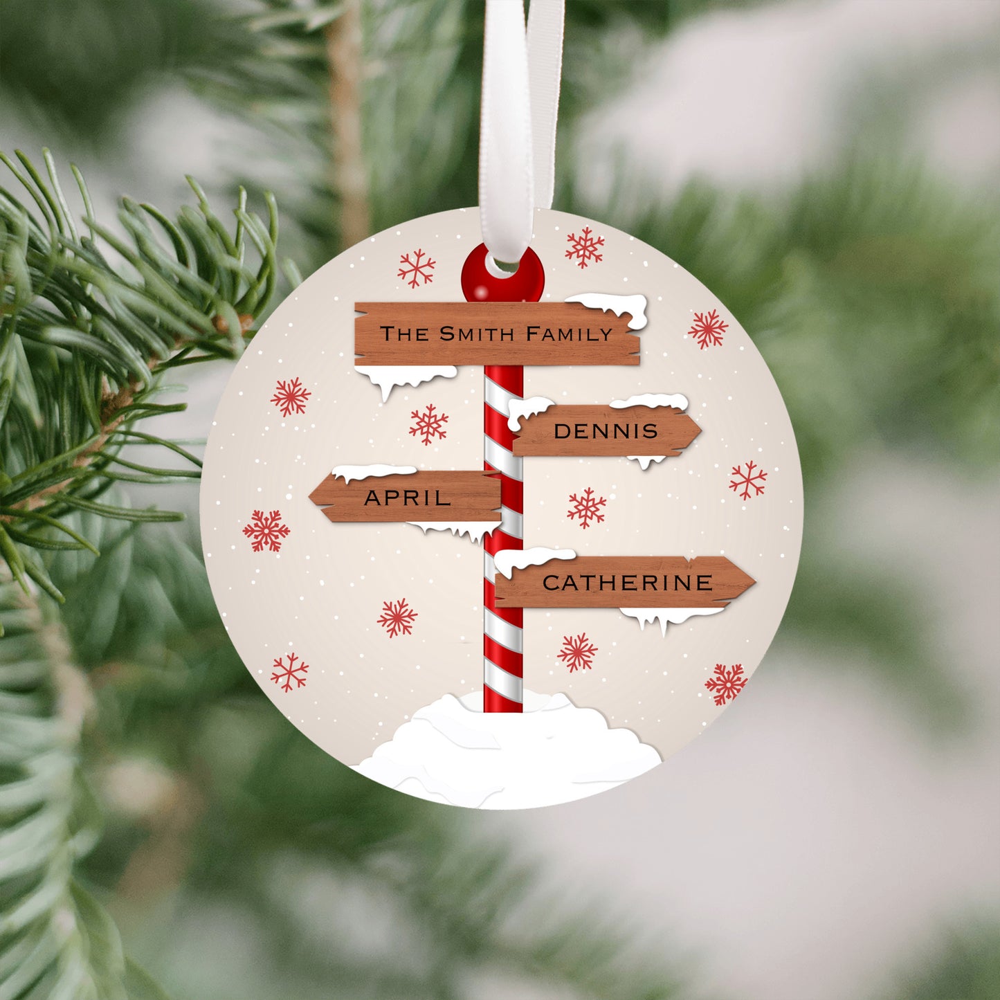 Family Christmas Ornament, Personalized Names
