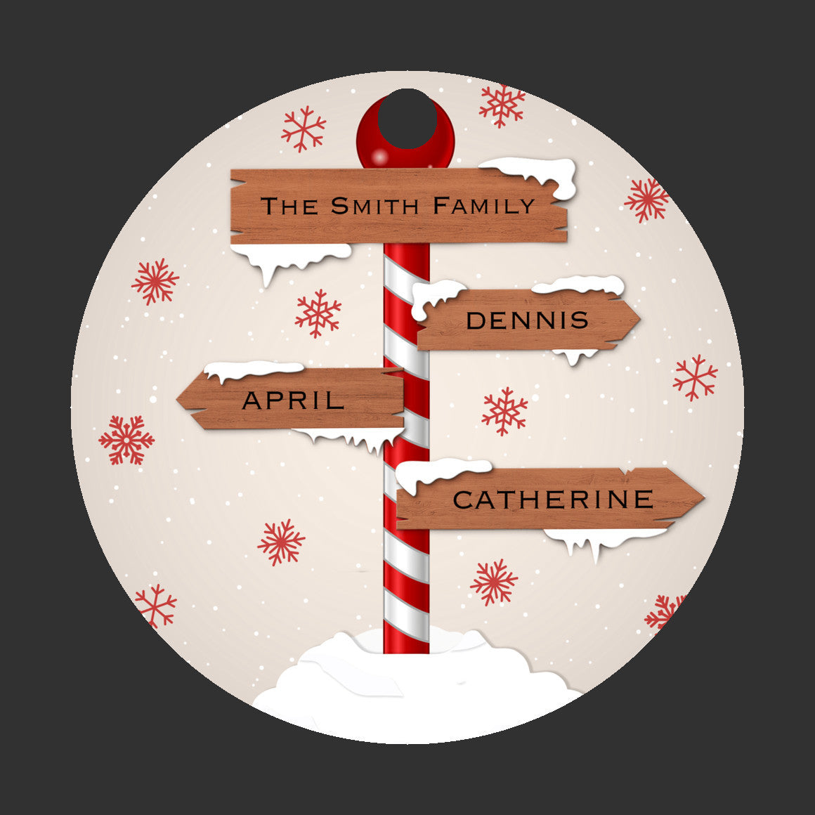 Family Christmas Ornament, Personalized Names