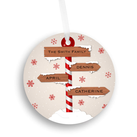 Family Christmas Ornament, Personalized Names