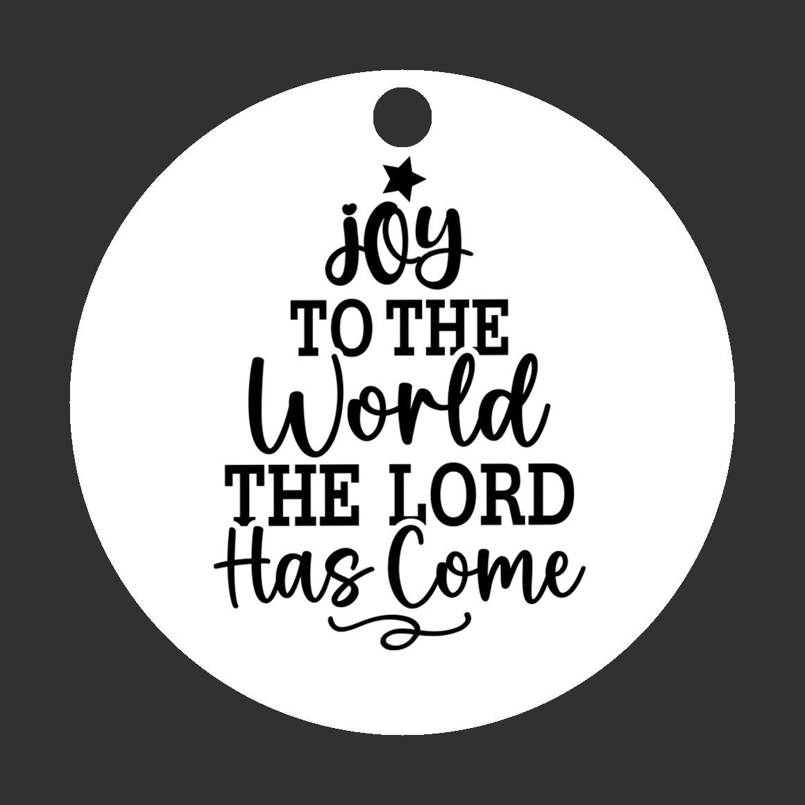 Joy to the World Ornament, Christmas Tree Gift