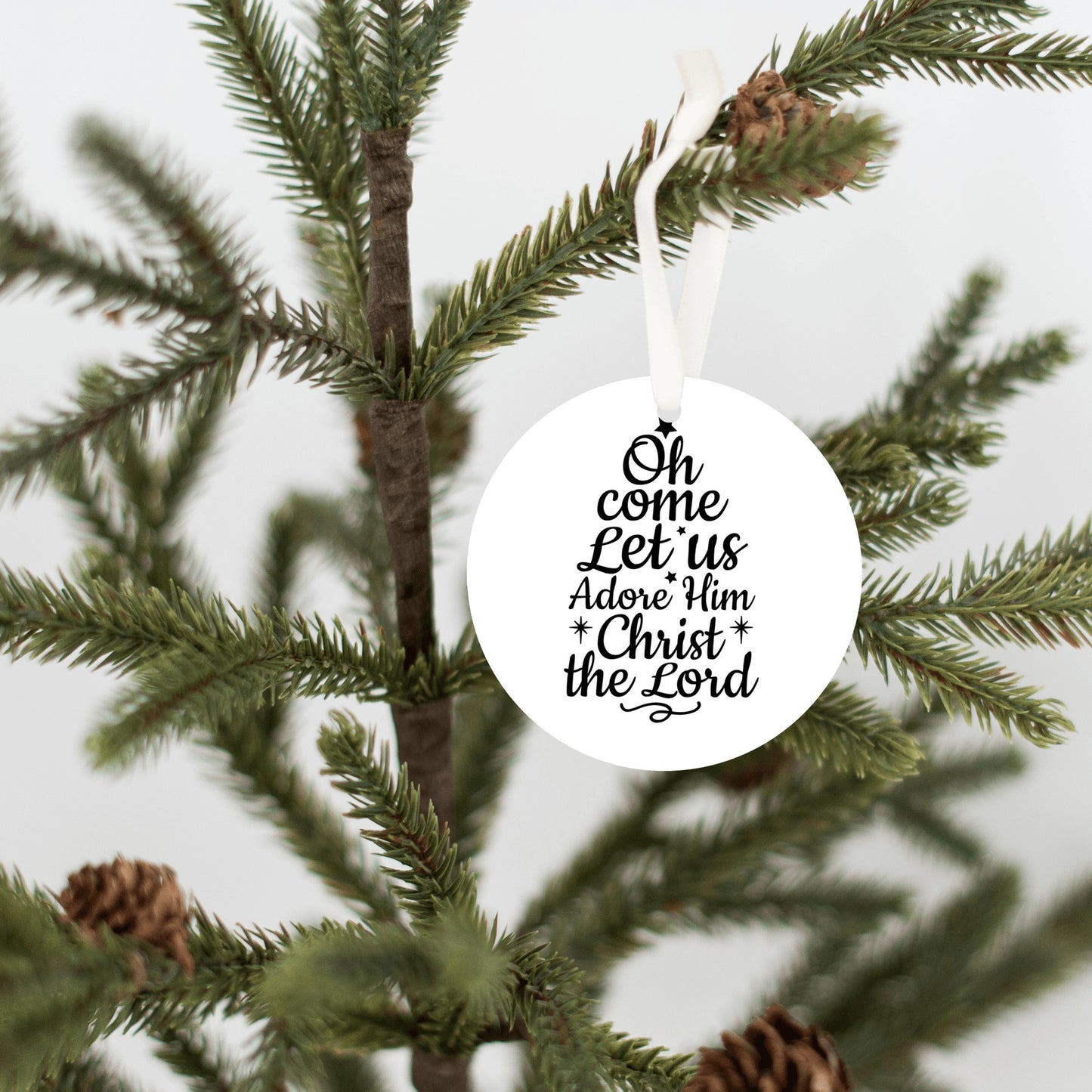 Oh Come Let Us Adore Him, Christmas Tree Ornament