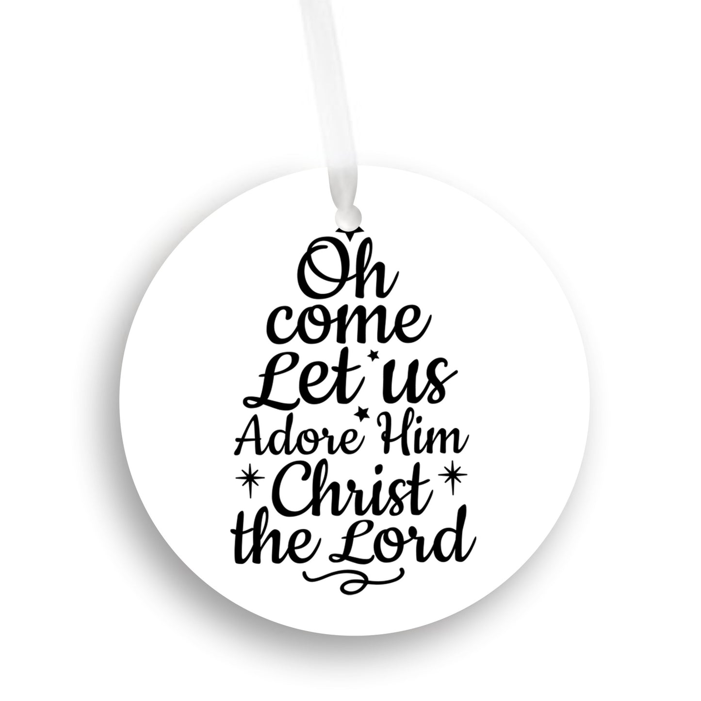 Oh Come Let Us Adore Him, Christmas Tree Ornament