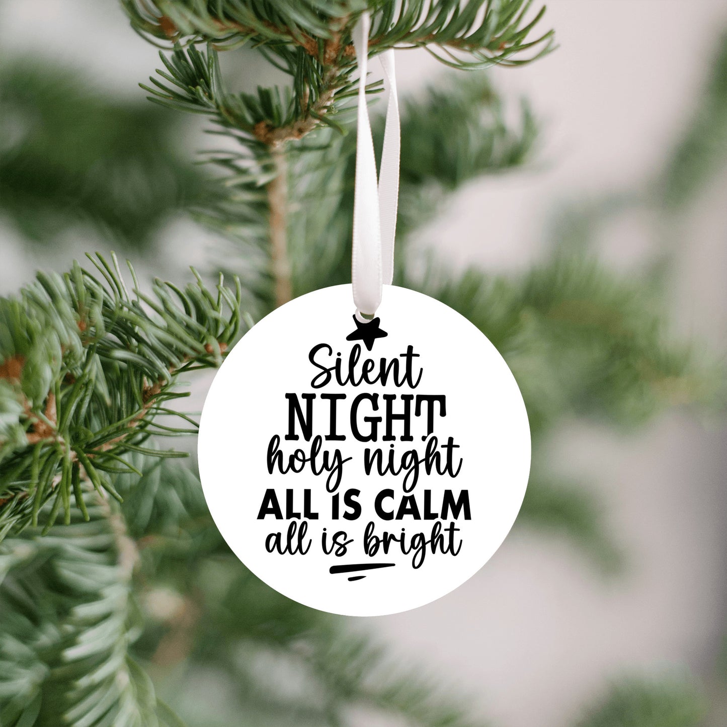 Silent Night Ornament, Christmas Decor
