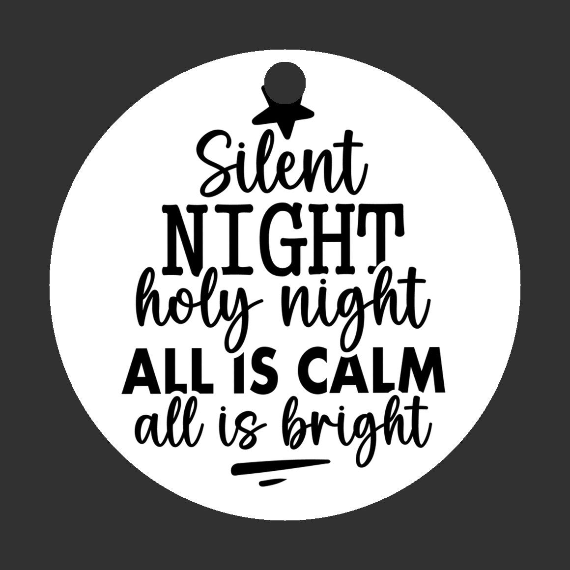 Silent Night Ornament, Christmas Decor