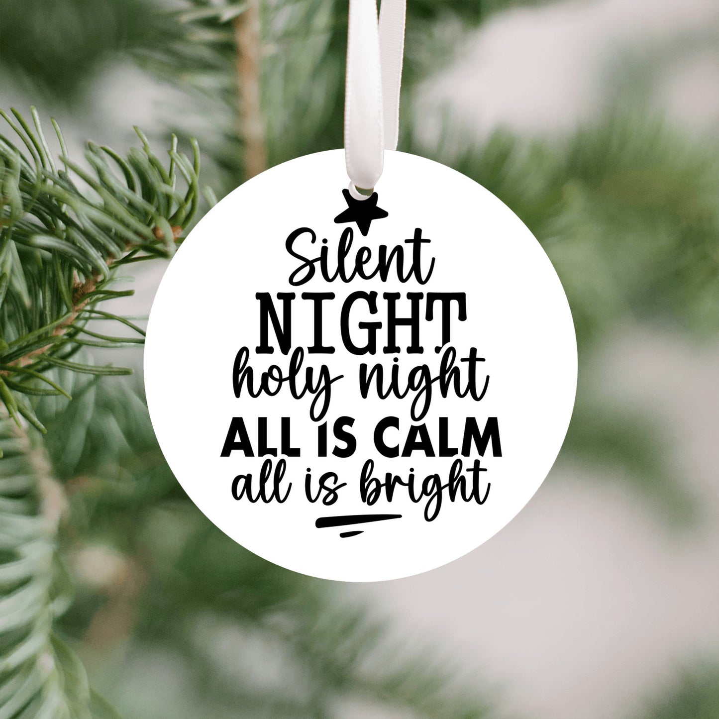 Silent Night Ornament, Christmas Decor