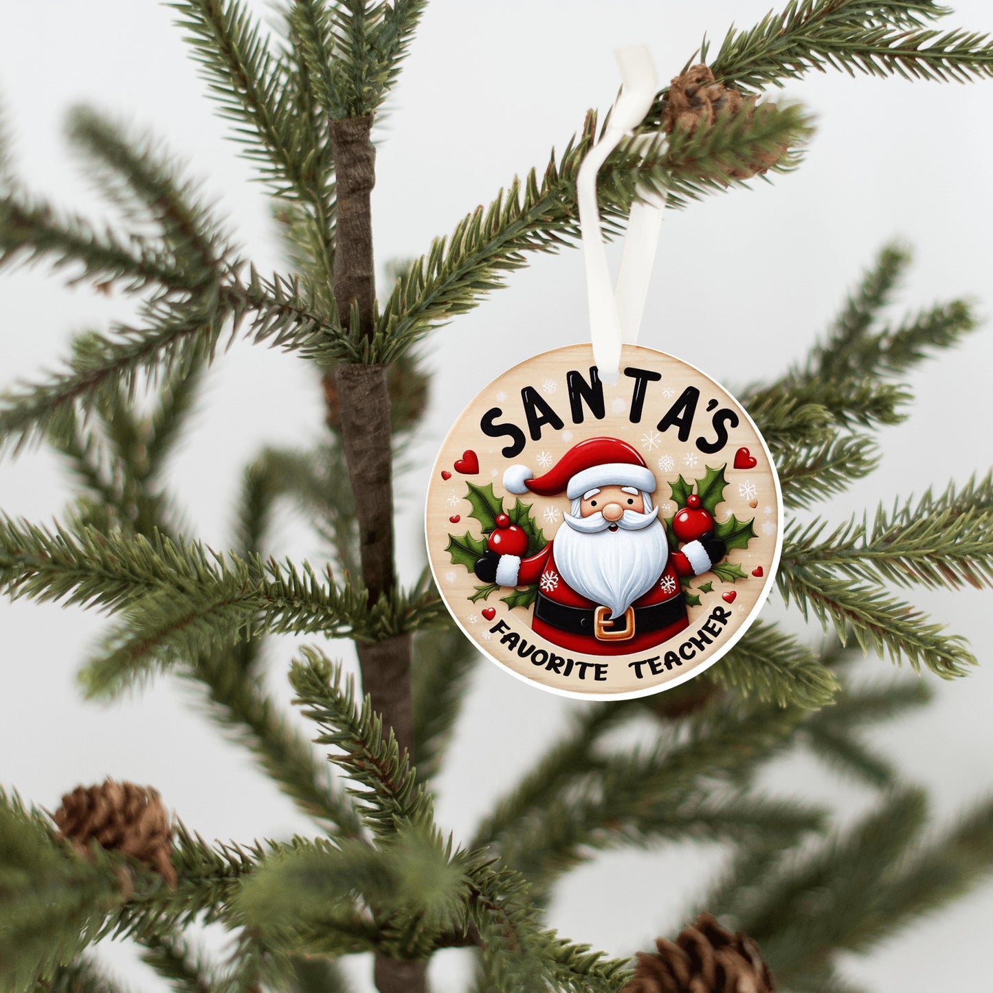 Teacher Ornament Christmas Gift, Santa's Favorite Teacher