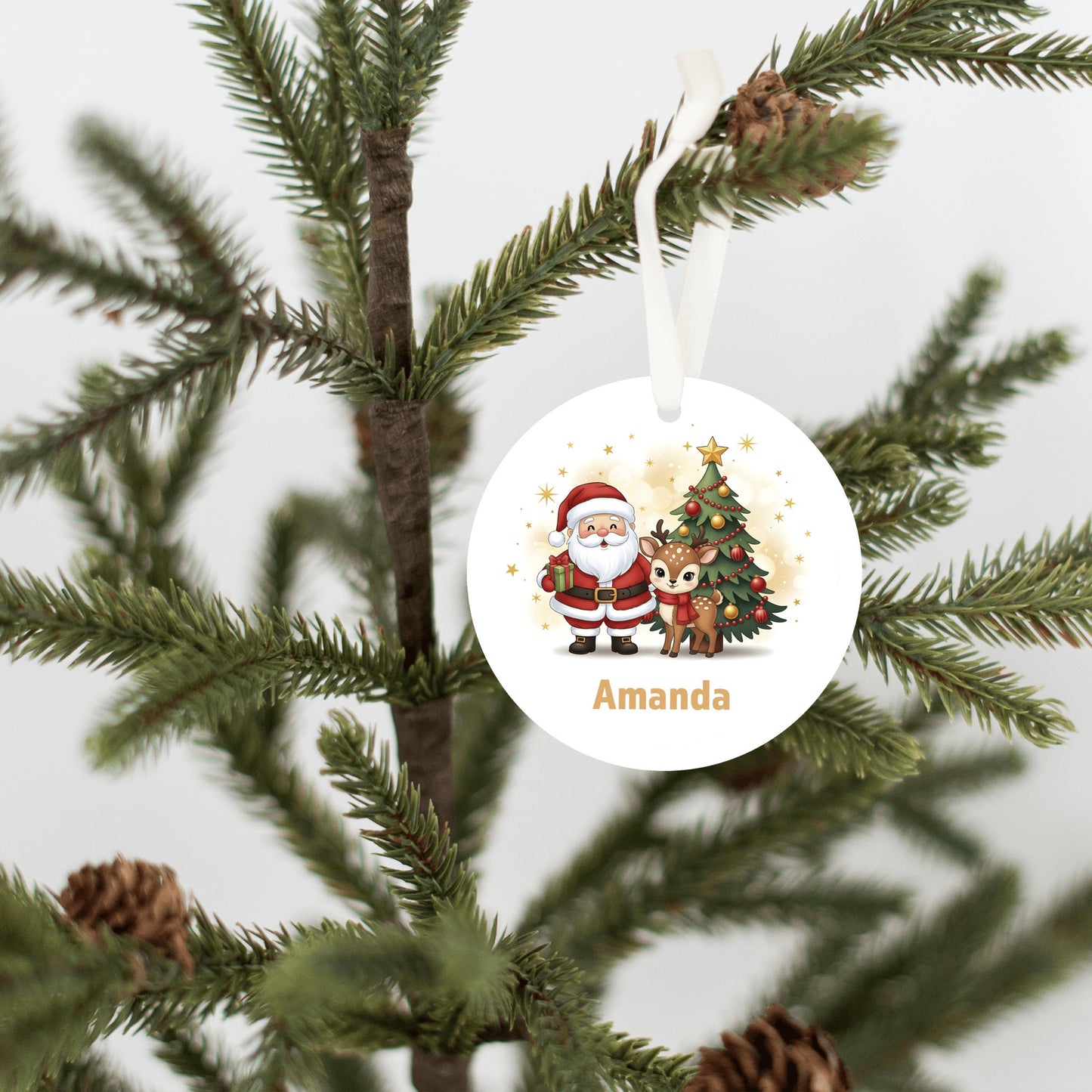 Name on Ornament, Santa Christmas Gift