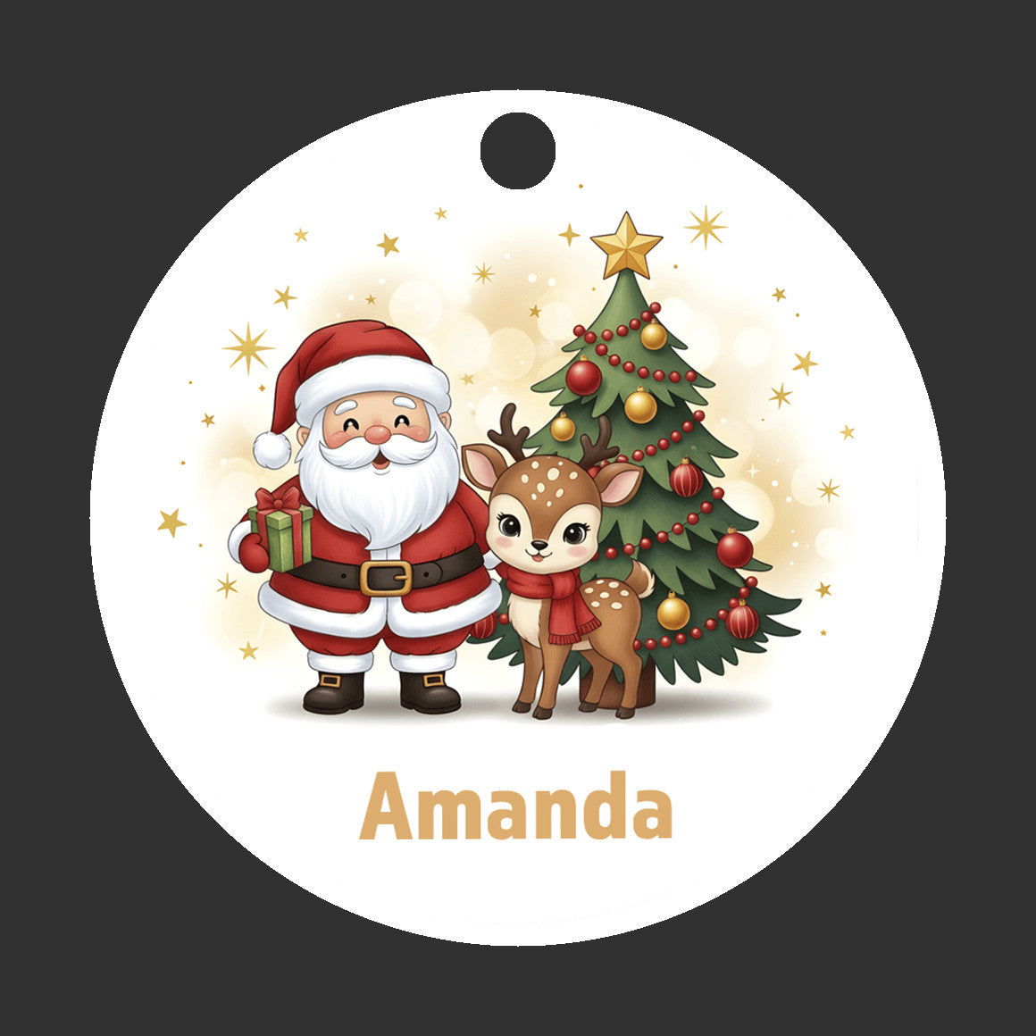 Name on Ornament, Santa Christmas Gift