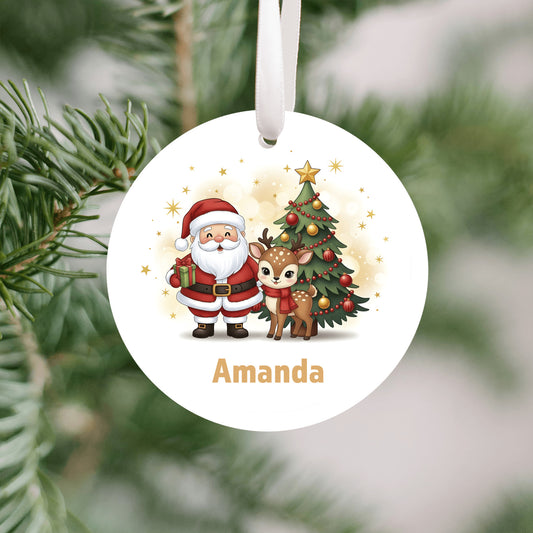 Name on Ornament, Santa Christmas Gift