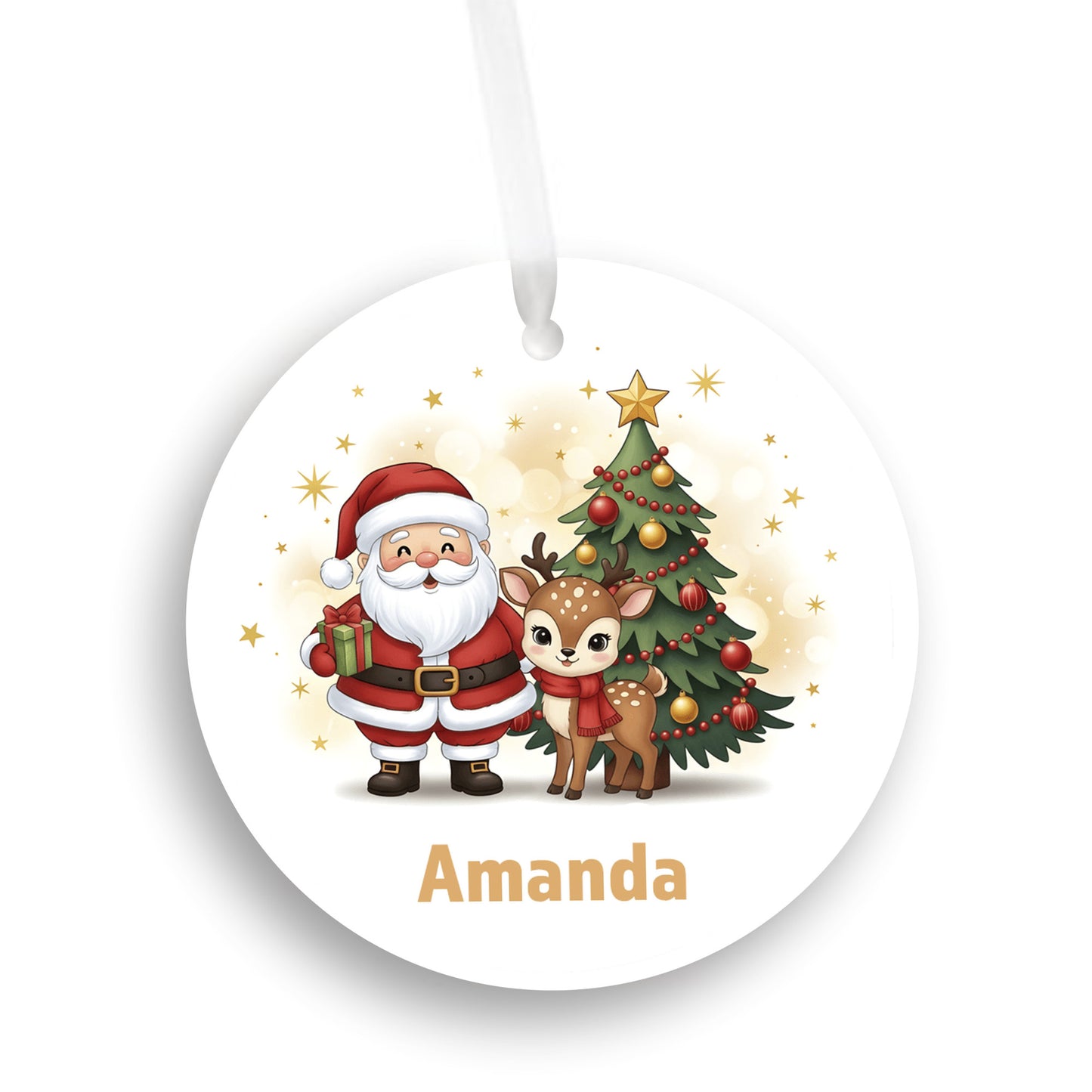 Name on Ornament, Santa Christmas Gift