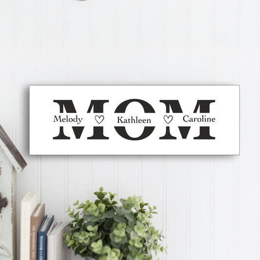 Mom Personalized Kids Name Sign