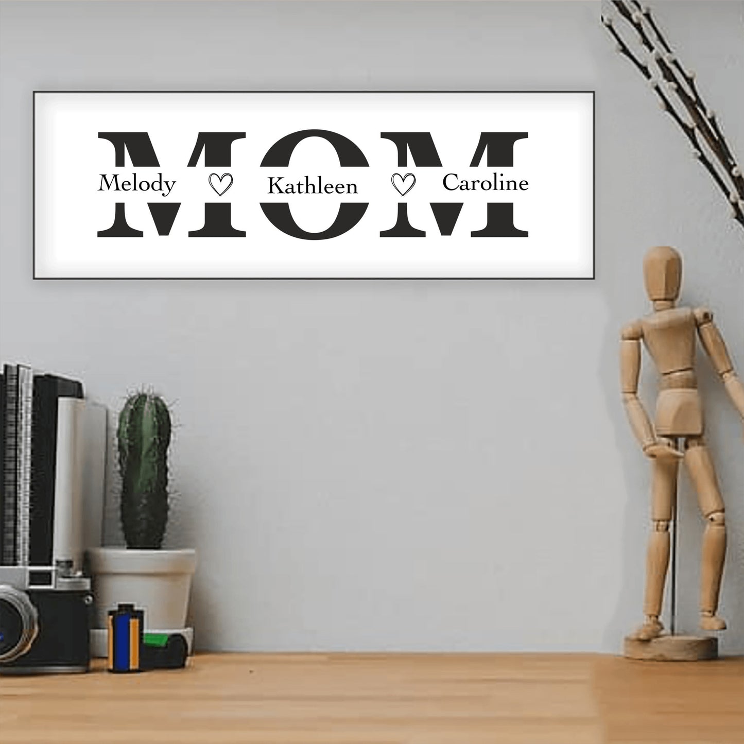 Mom Personalized Kids Name Sign