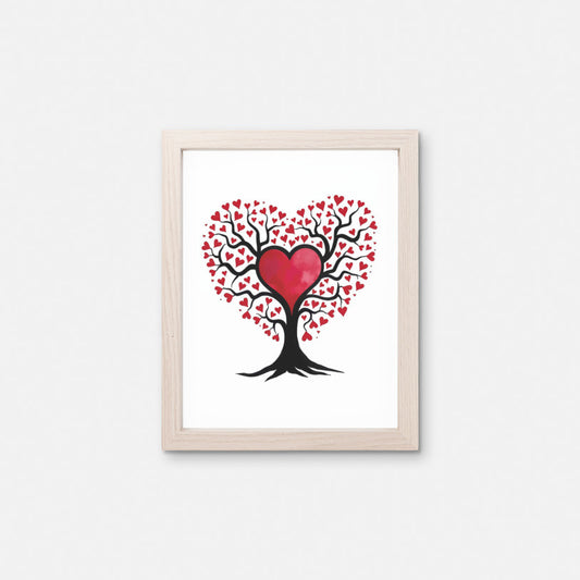 Valentine's Day Heart Gift, Tree Art Print