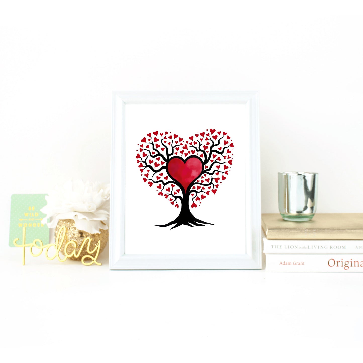Valentine's Day Heart Gift, Tree Art Print