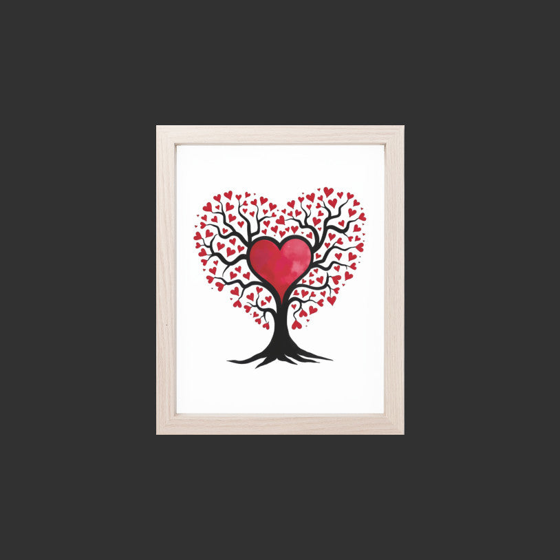 Valentine's Day Heart Gift, Tree Art Print
