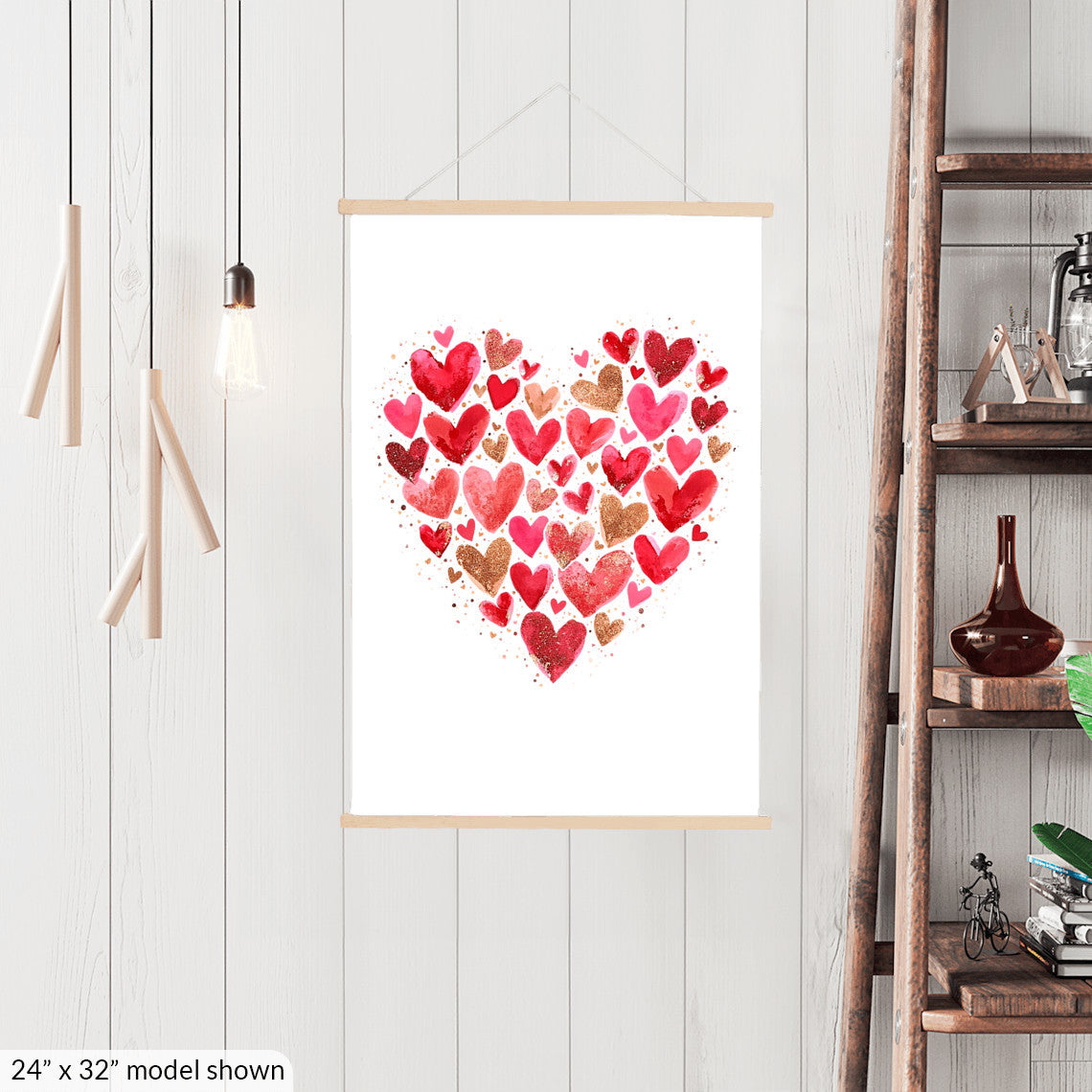 Valentine's Day Hanging Heart Canvas