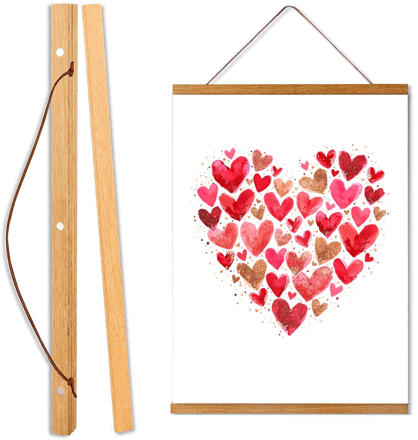 Valentine's Day Hanging Heart Canvas