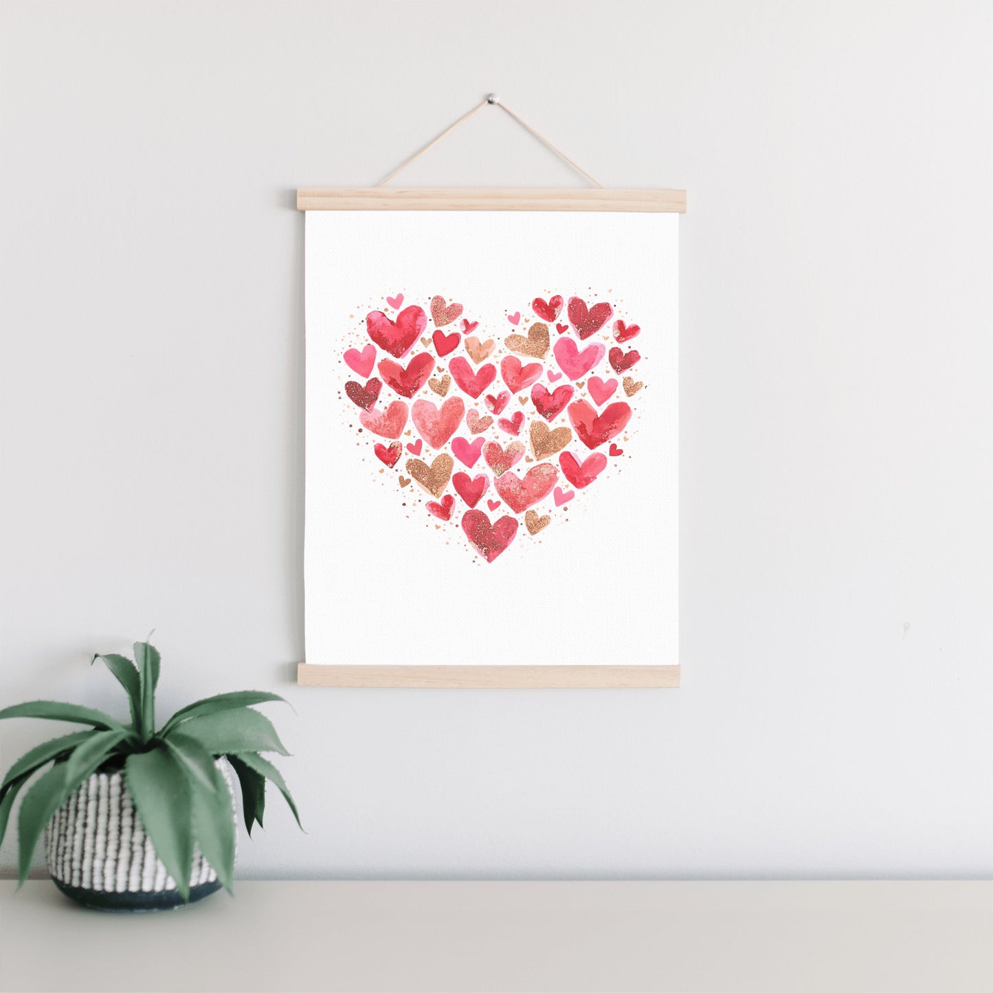 Valentine's Day Hanging Heart Canvas