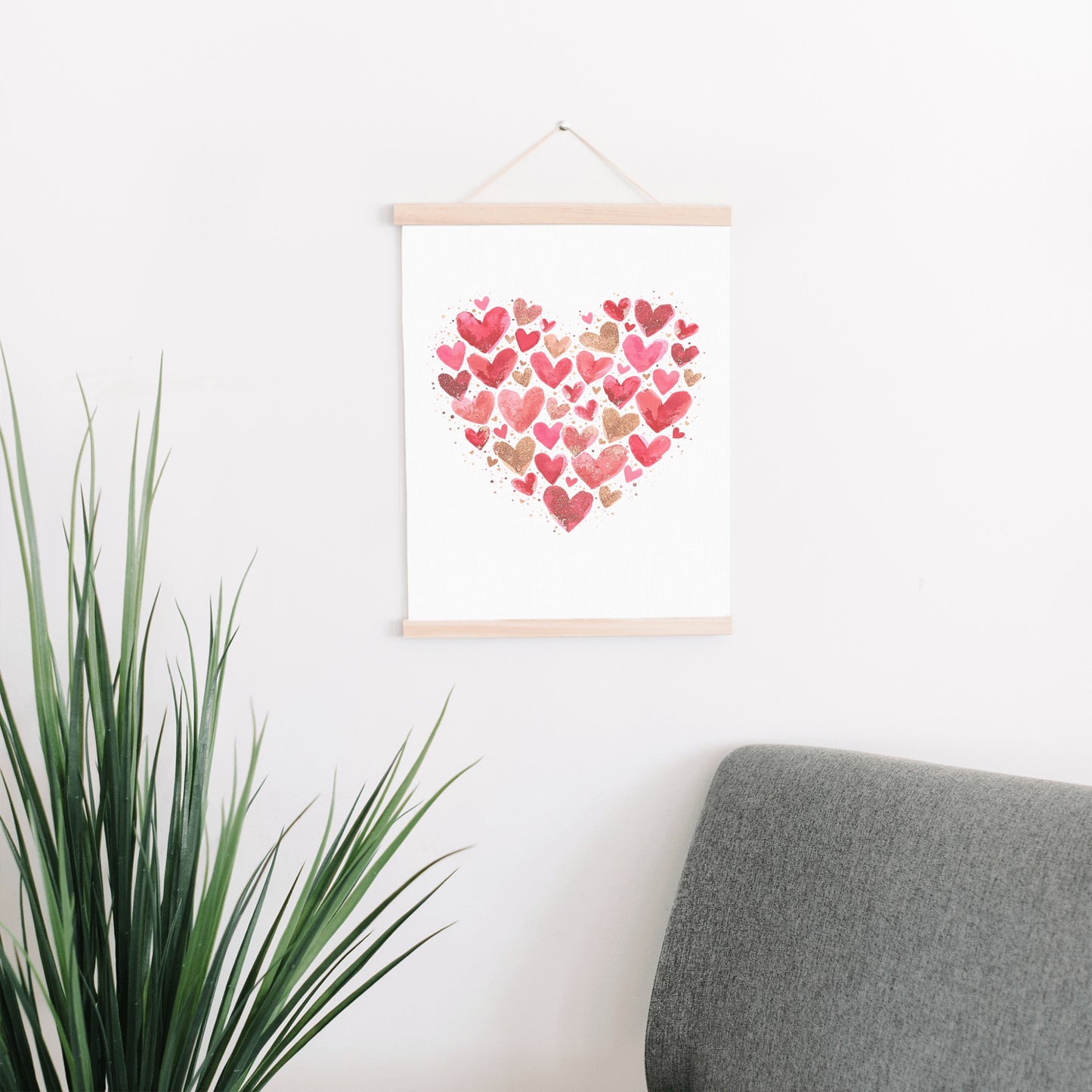 Valentine's Day Hanging Heart Canvas