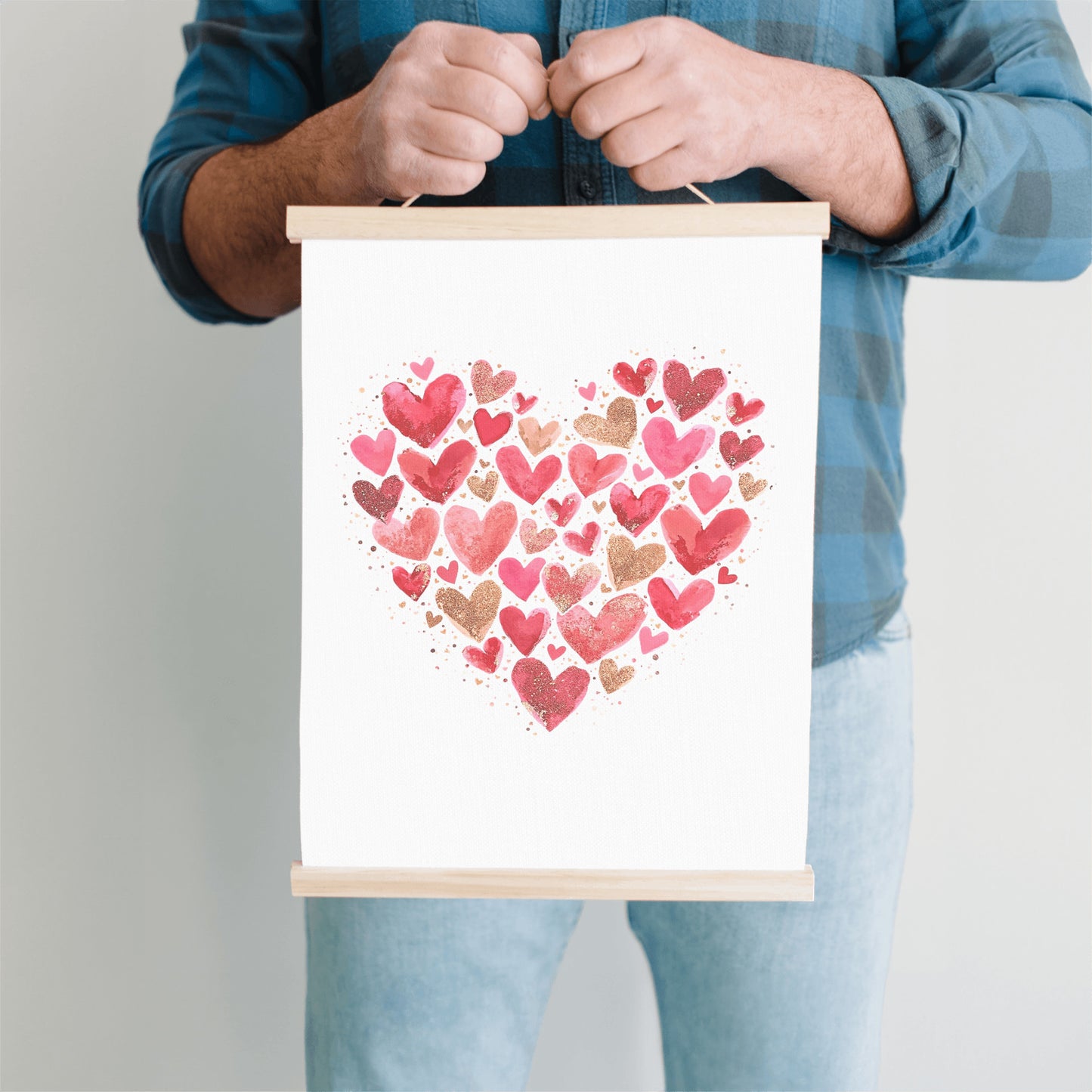 Valentine's Day Hanging Heart Canvas