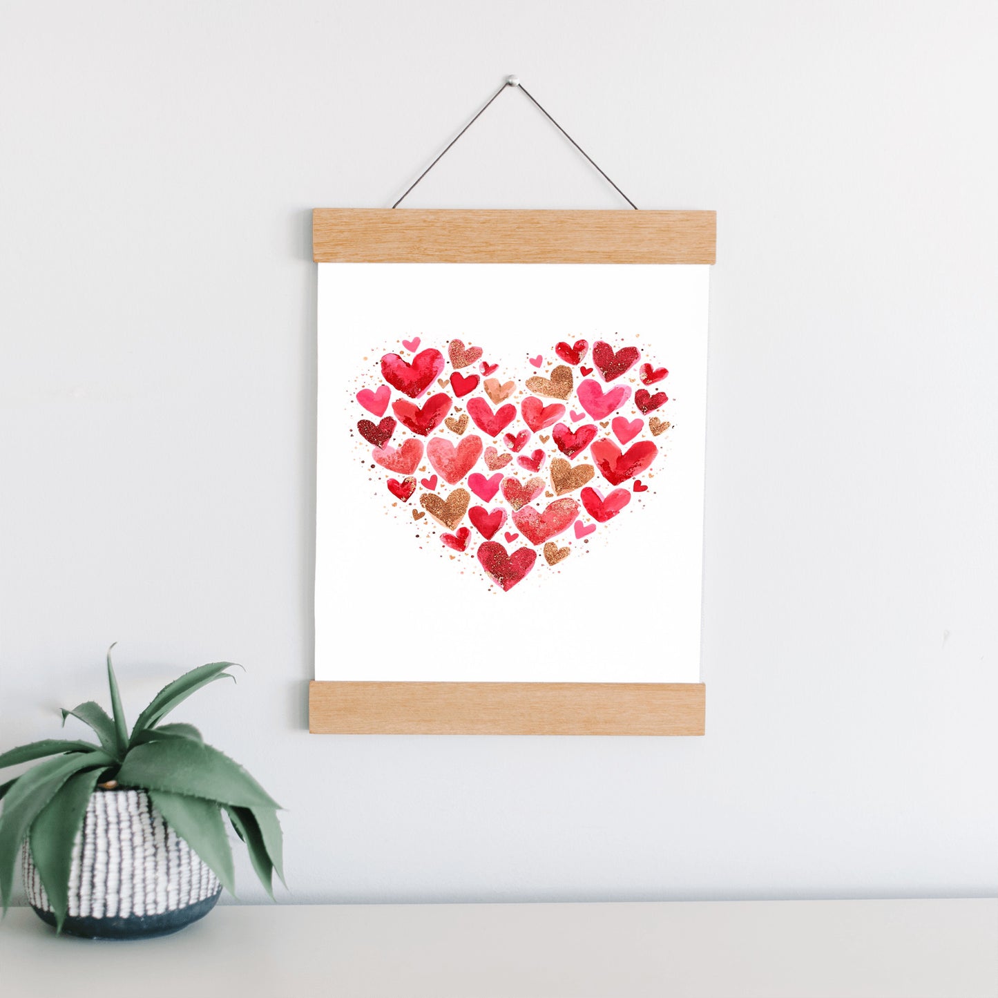 Valentine's Day Hanging Heart Canvas