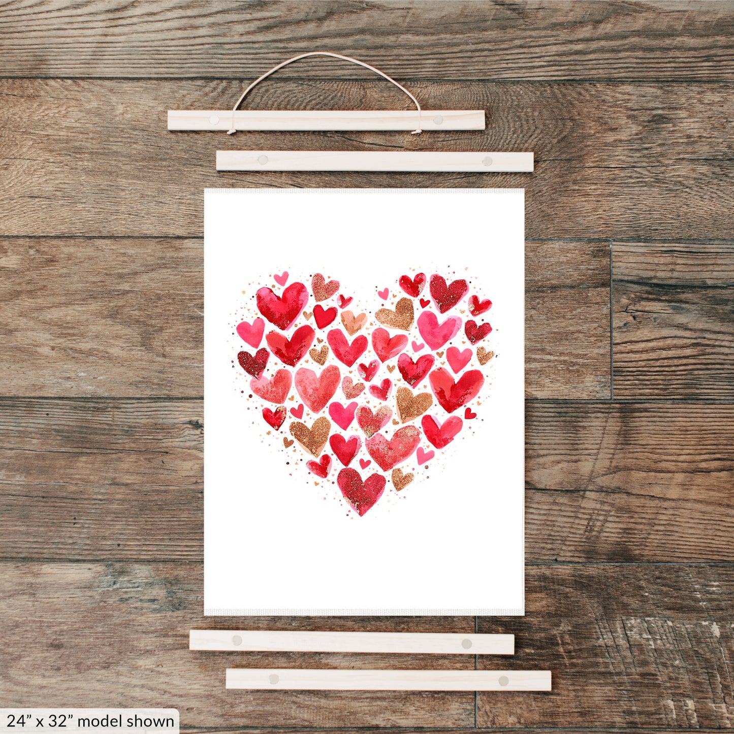 Valentine's Day Hanging Heart Canvas