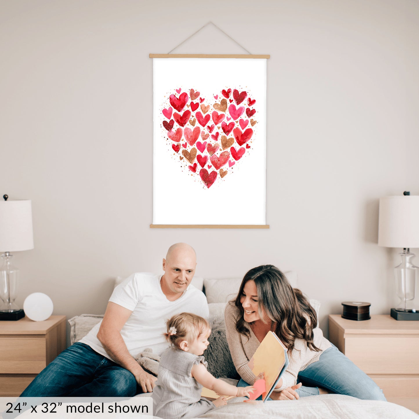 Valentine's Day Hanging Heart Canvas