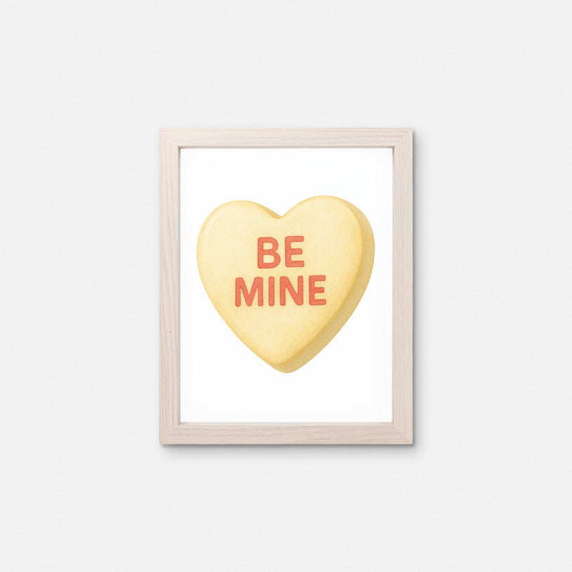Valentine's Day Gift, Be Mine Heart Art Print