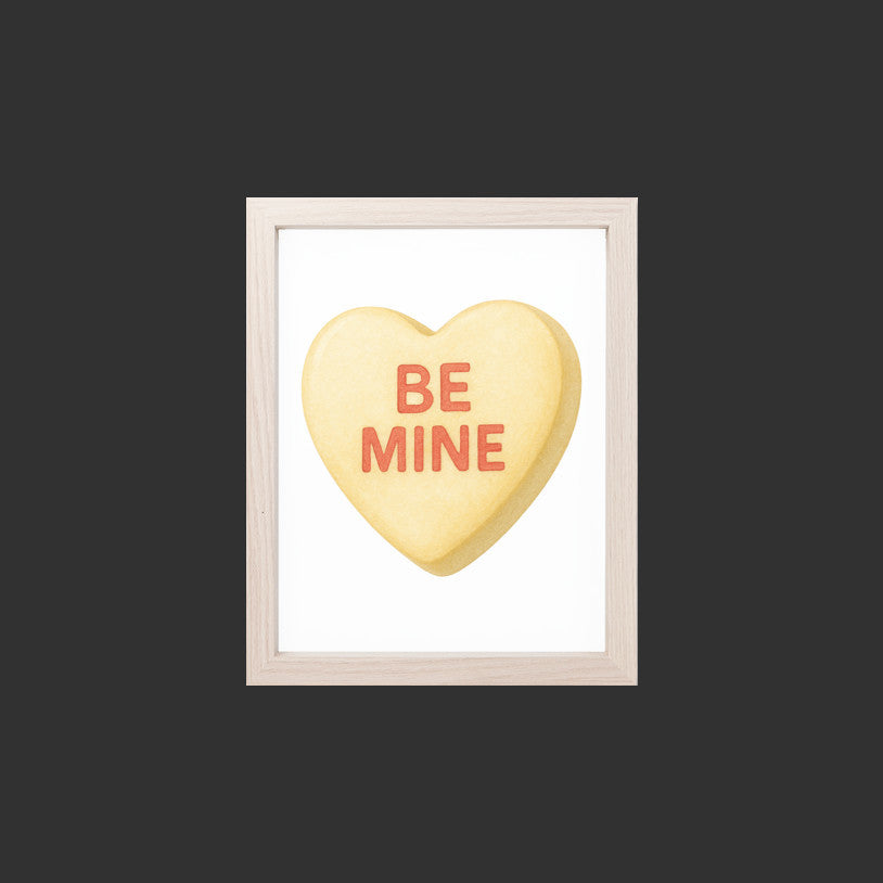 Valentine's Day Gift, Be Mine Heart Art Print