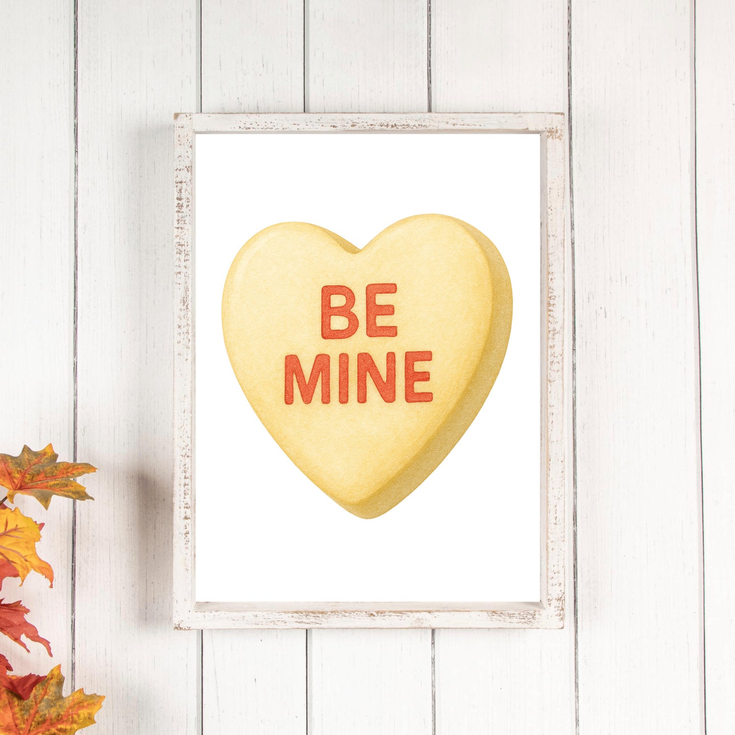 Valentine's Day Gift, Be Mine Heart Art Print