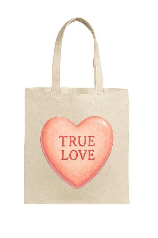 Valentine's Day Canvas Tote, Heart Lover Gift