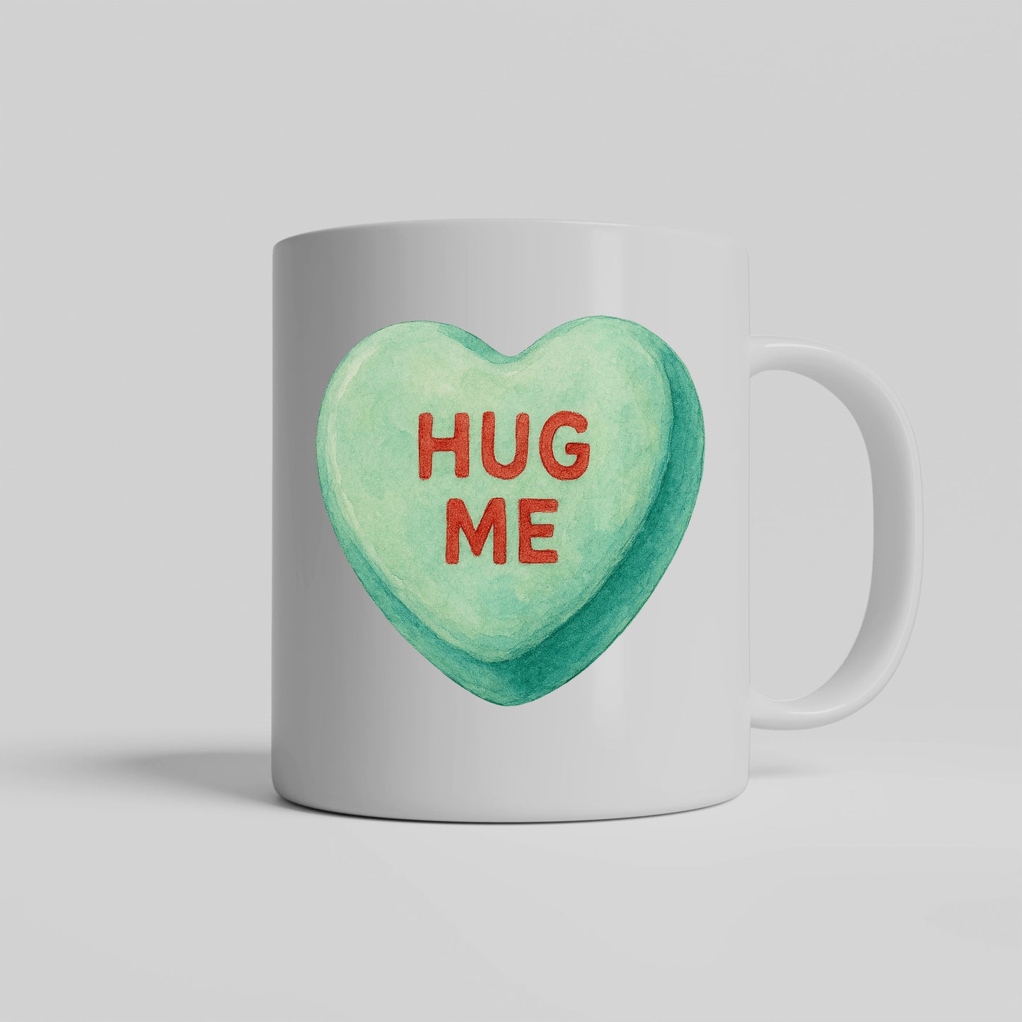 Valentine's Day Mug Gift, Candy Heart Hug Me Drinkware