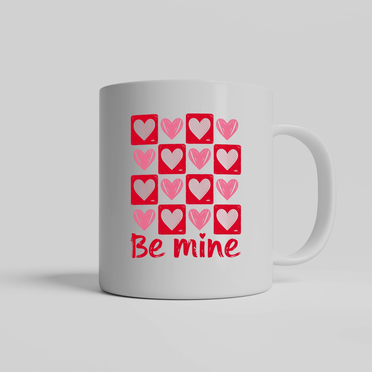 Valentine's Day Gift Mug, Be Mine Hearts Present
