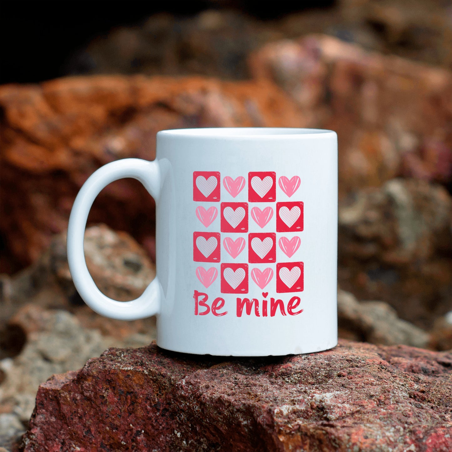 Valentine's Day Gift Mug, Be Mine Hearts Present