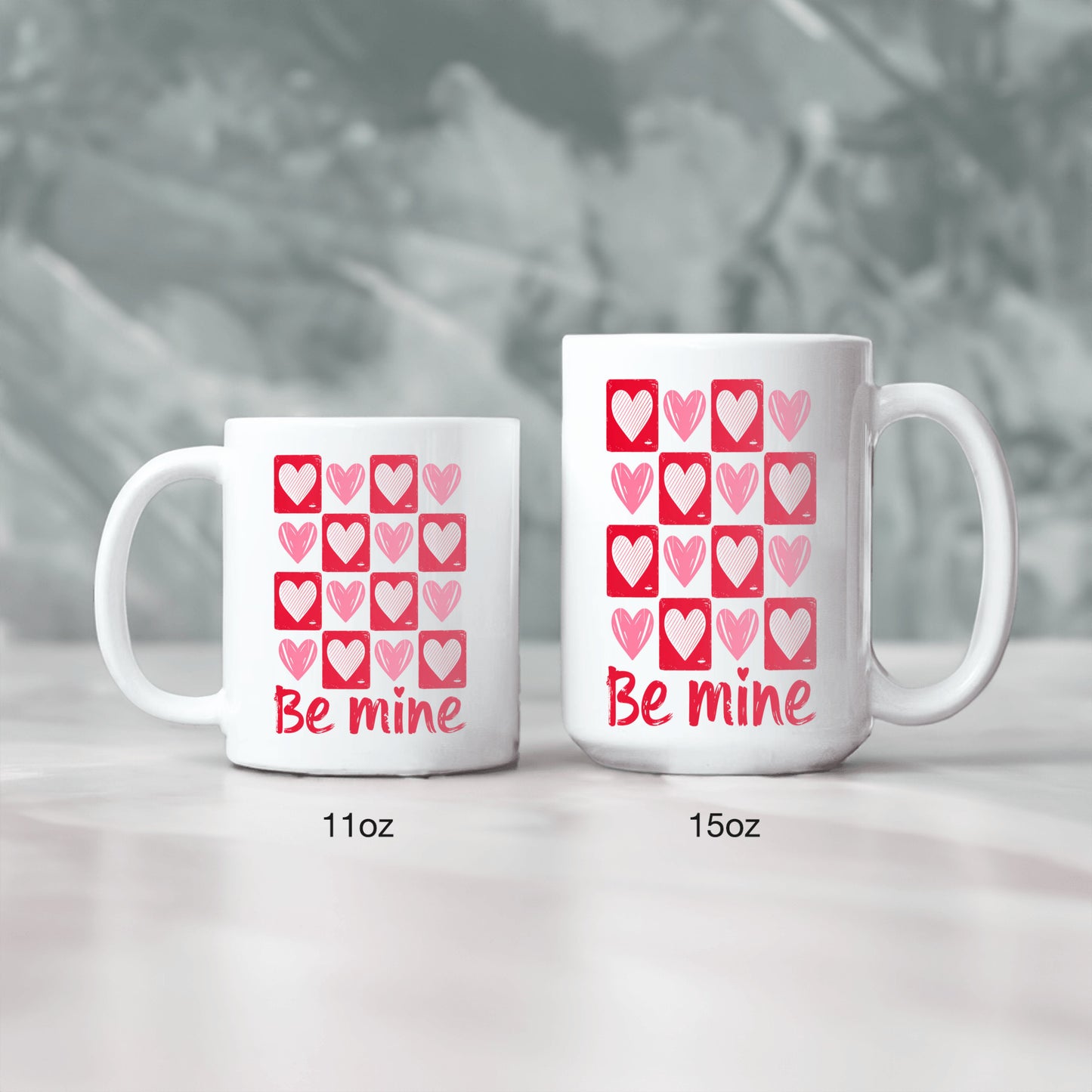 Valentine's Day Gift Mug, Be Mine Hearts Present