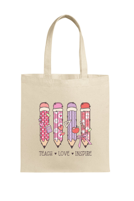Teacher Canvas Tote Bag, Gift for Teachers