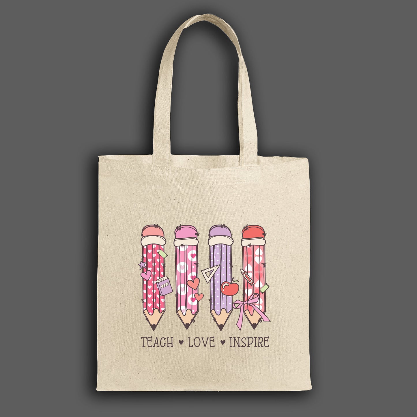 Teacher Canvas Tote Bag, Gift for Teachers