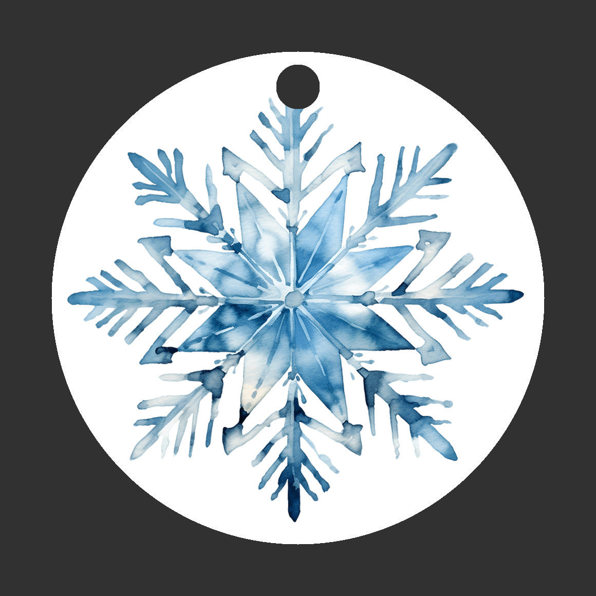 Snowflake Ornament, Blue Winter Christmas Tree Decor