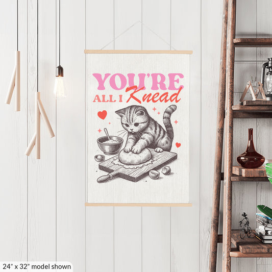 Valentine's Day Cat Art Canvas