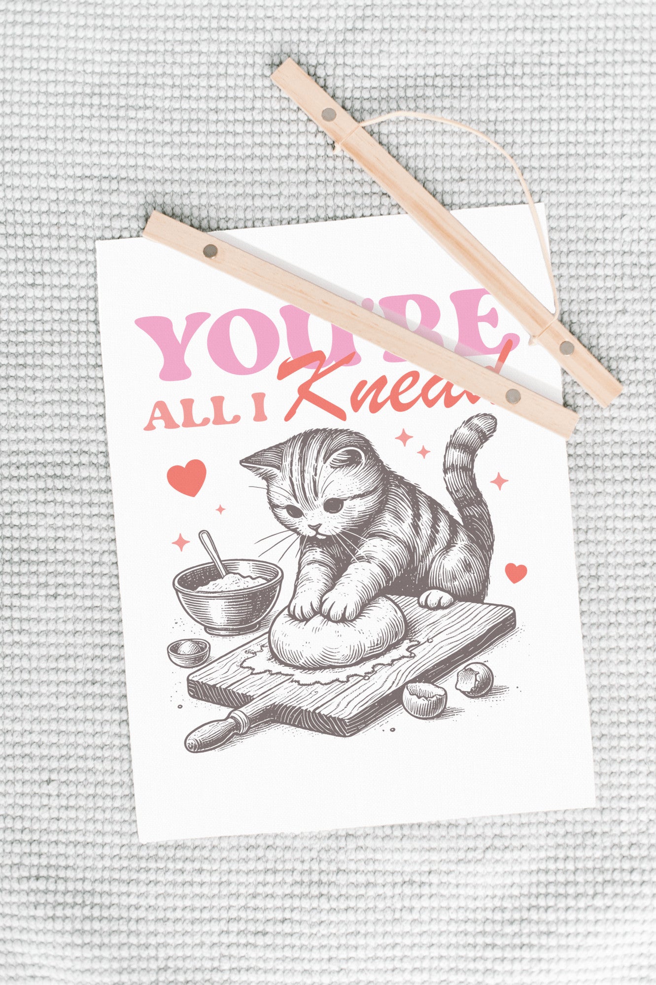 Valentine's Day Cat Art Canvas