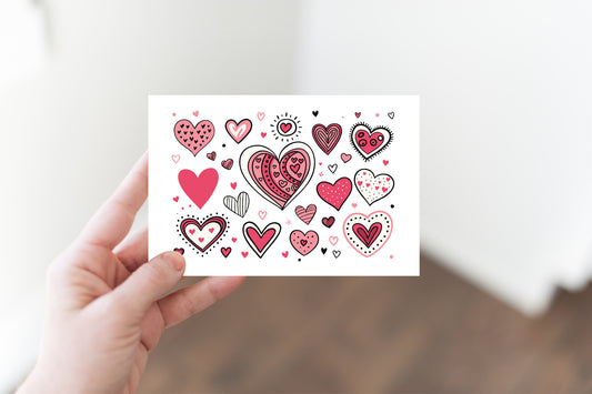 Valentine's Day Sign, Pink Red Hearts Decor